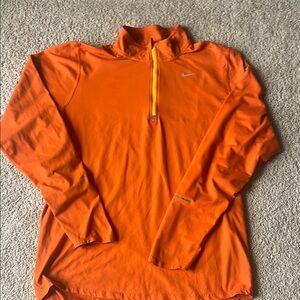 Nike Men's Vibrant Orange Quarter-Zip Jacket